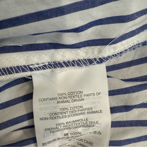 J.Crew Blue & White Striped Peplum Top 100% Cotton Size XS - Picture 10 of 10